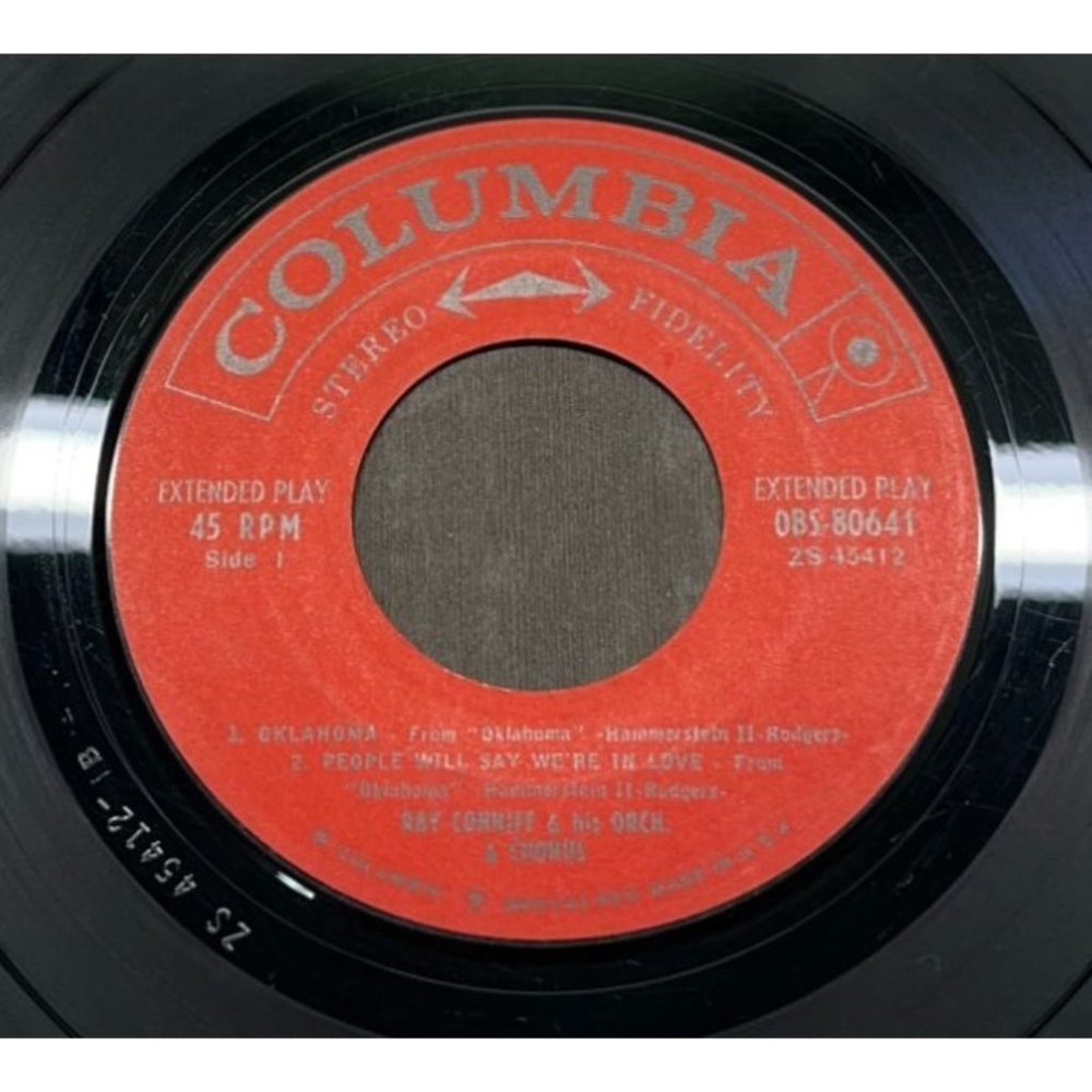 Ray Conniff EP 45 Oklahoma Surrey With the Fringe on Top What A Beautiful Mornin